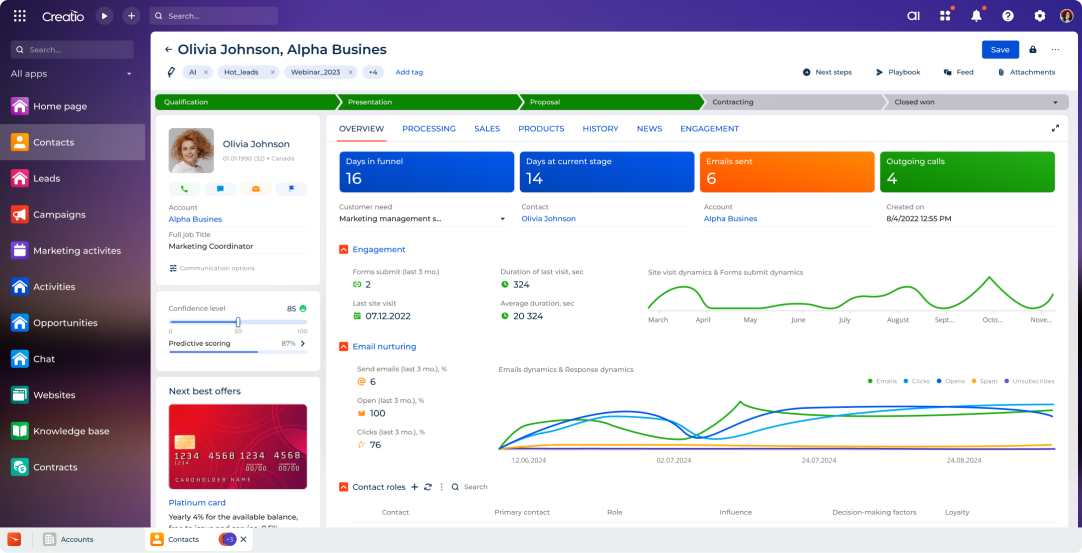 Agency and Contact Management in CRM for government contractors