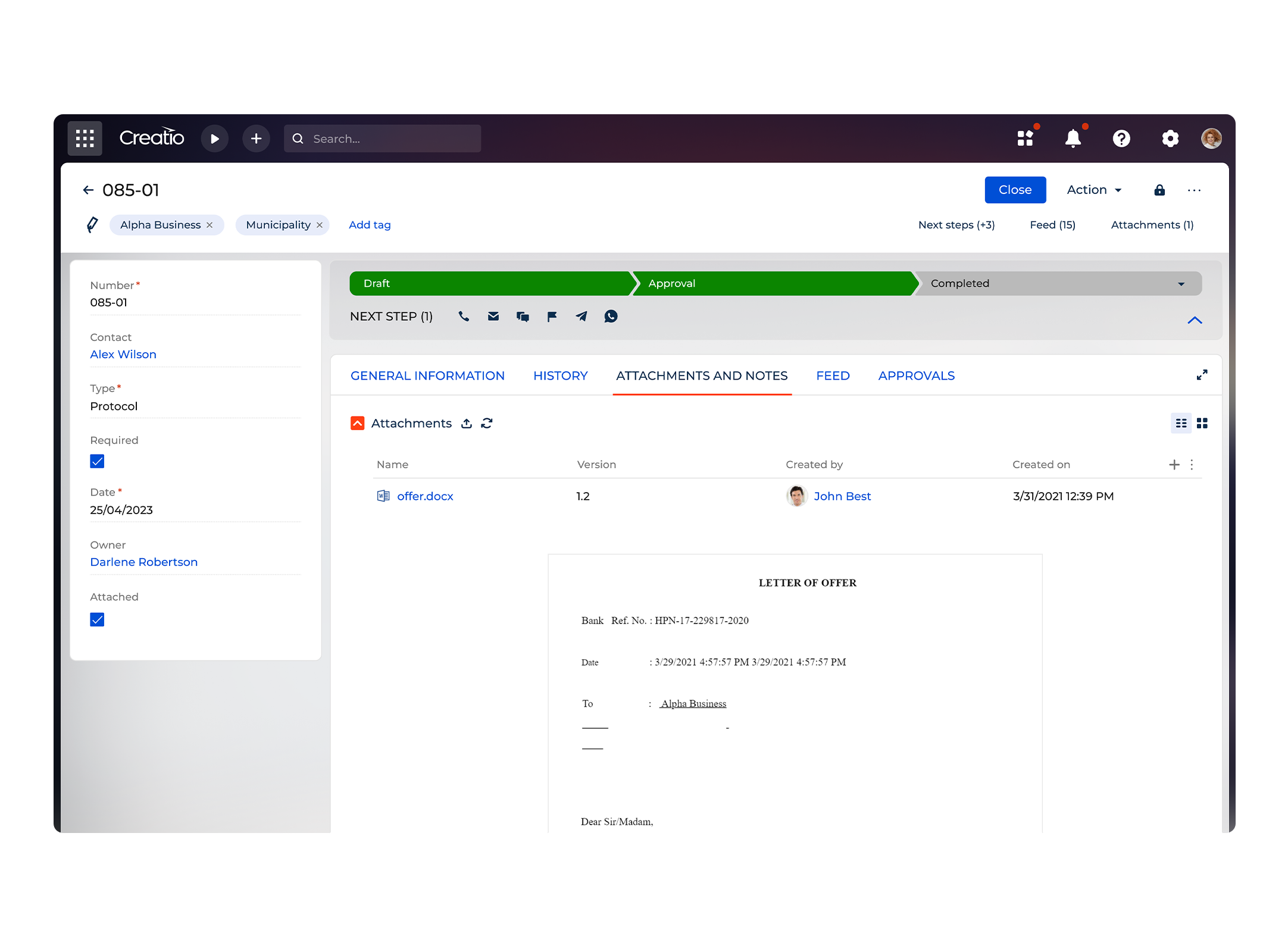 Underwriting and verification Insurance Creatio