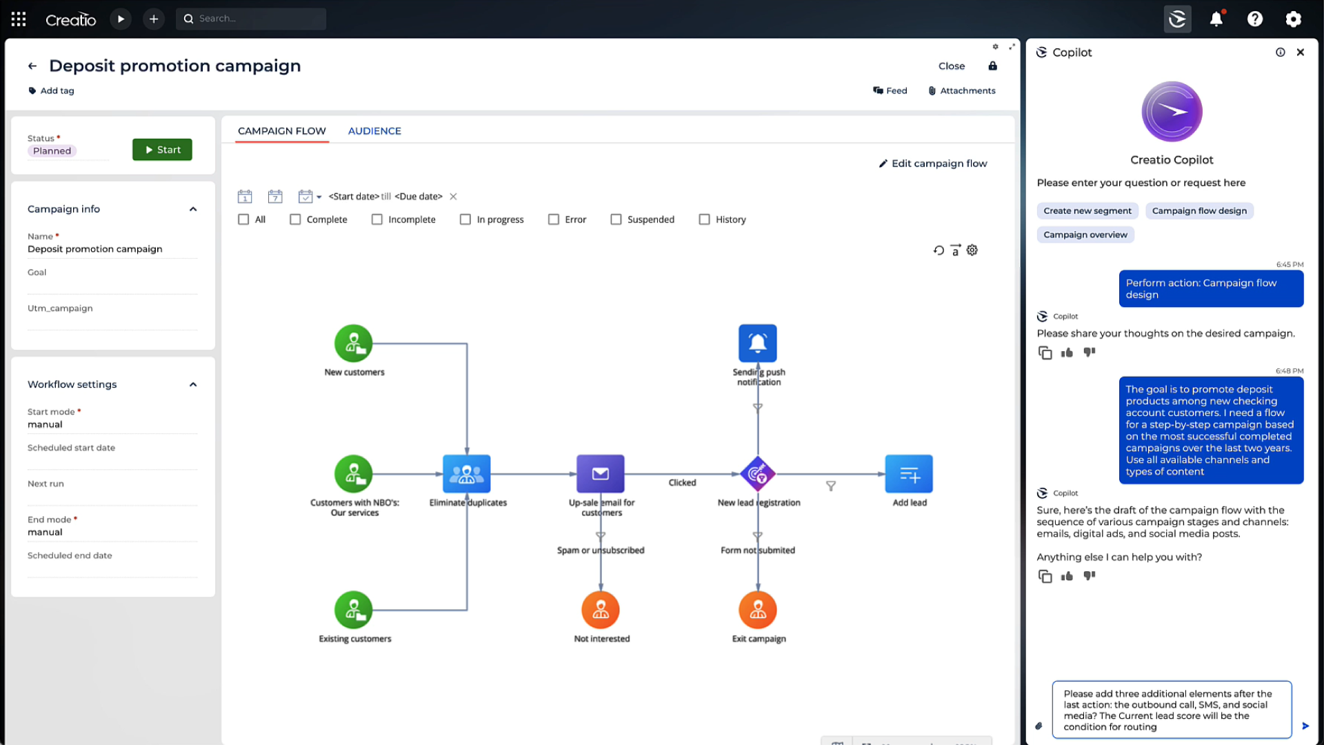 Campaign Flow Design with AI