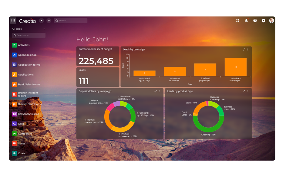 Creatio Financial CRM