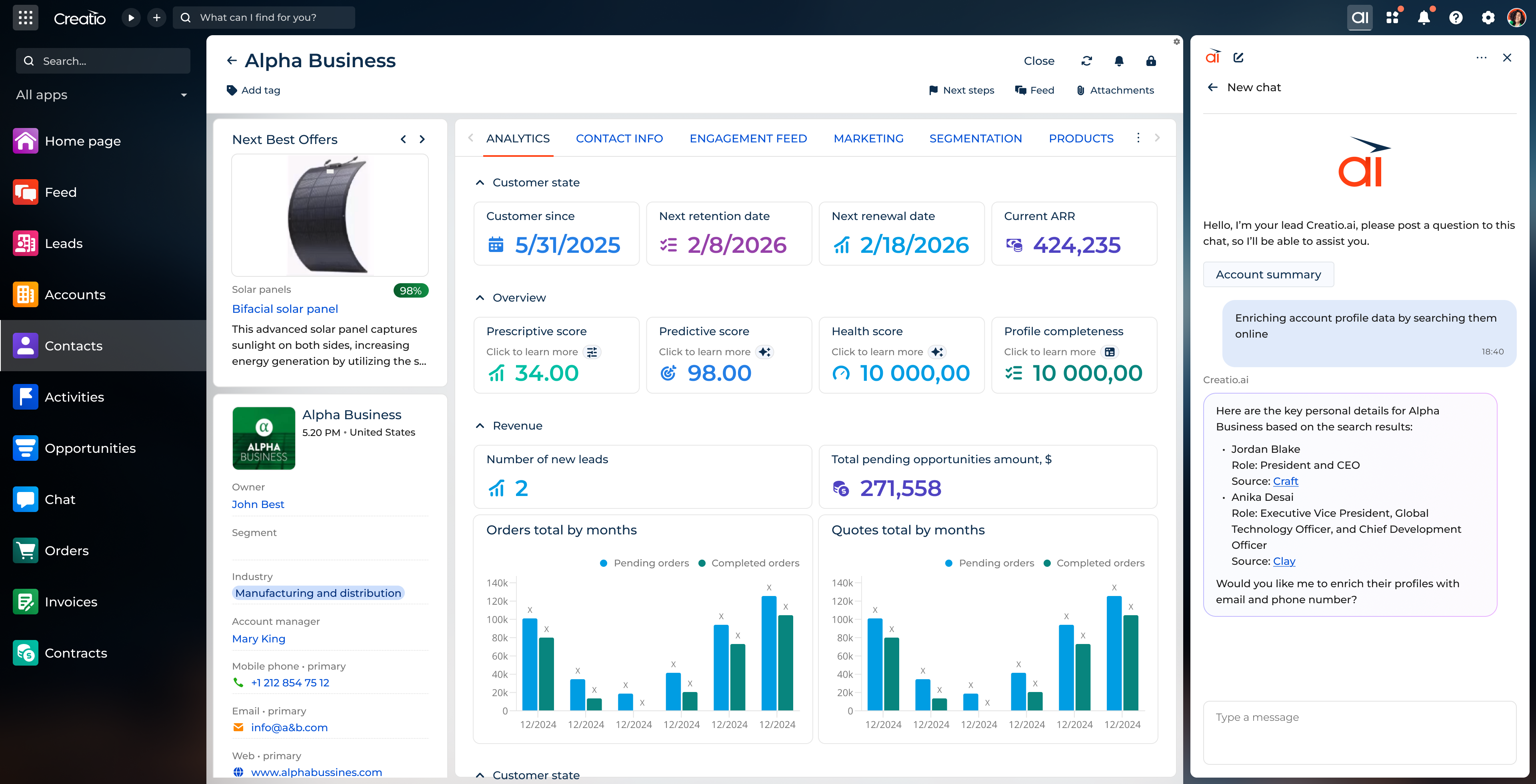 Reporting and Analytics in Creatio CRM