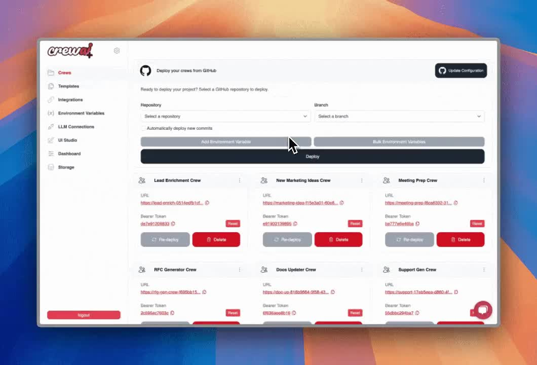 CrewAI Agentic Platform