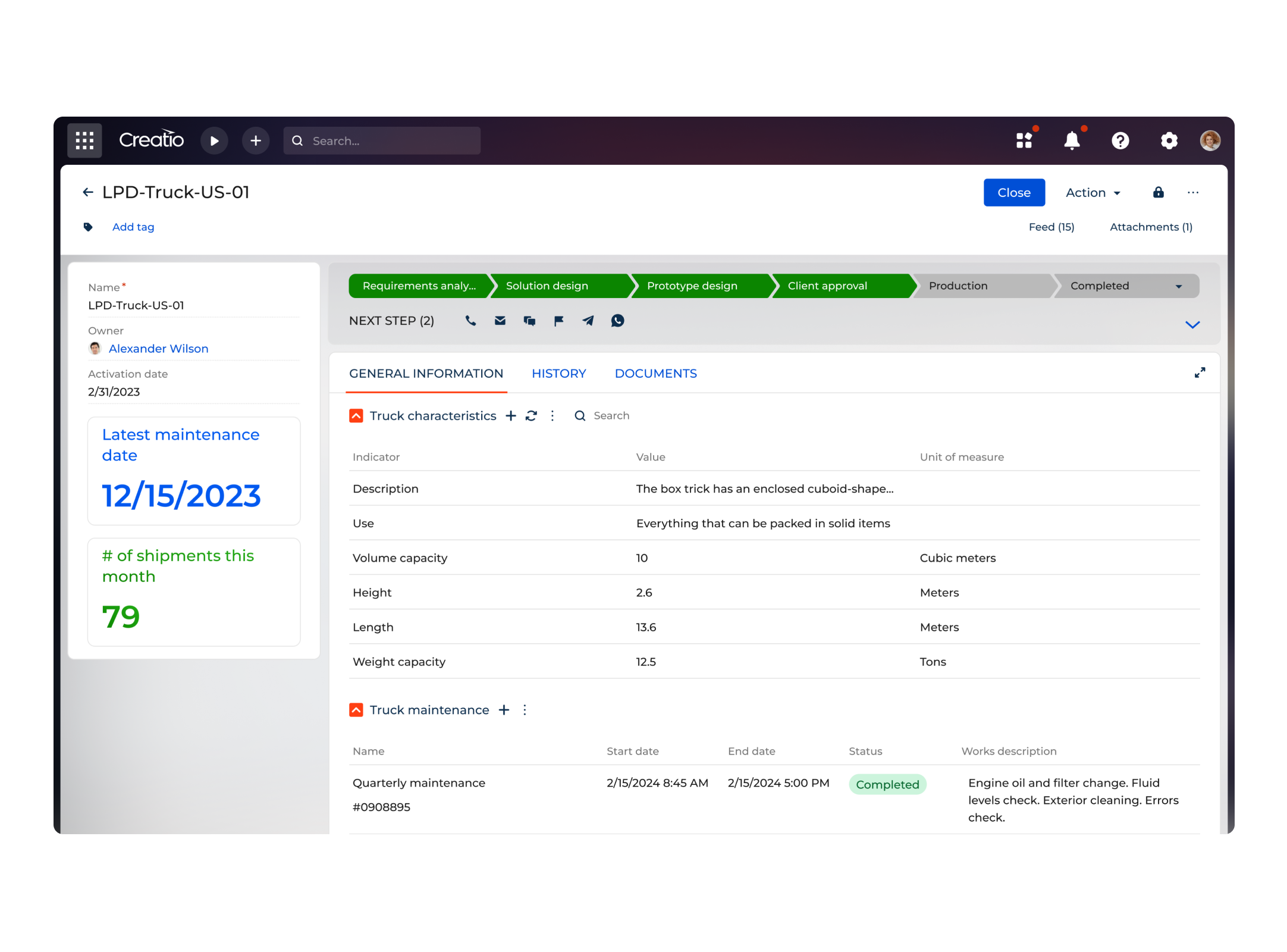 Creatio transporte CRM