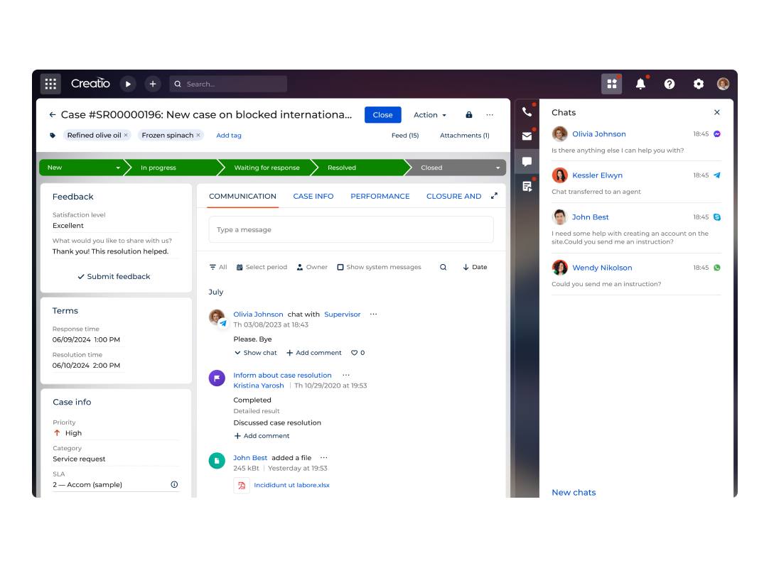 Creatio Property Management CRM