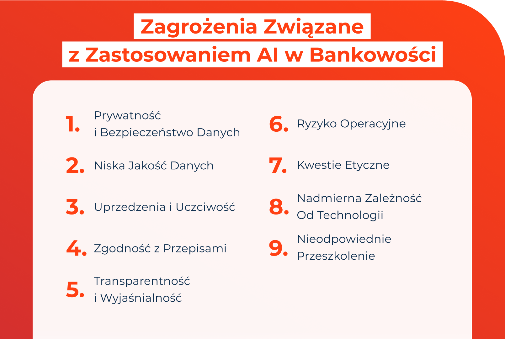 Zagrożenia związane z zastosowaniem AI w bankowości