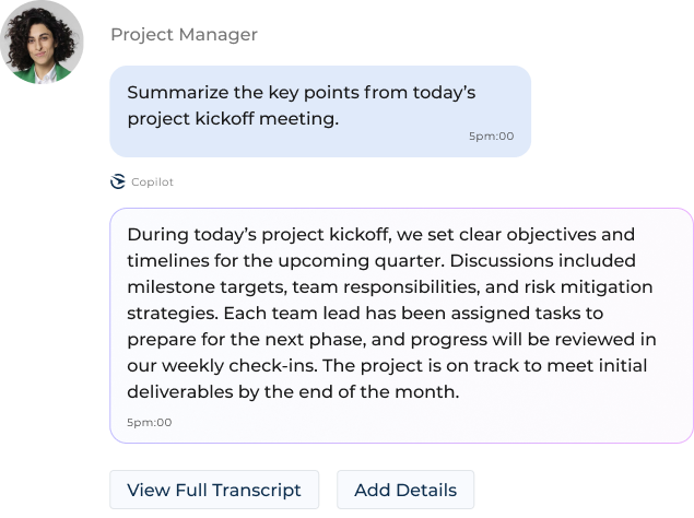 Creatio.ai anrufzusammenfassungen und -analysen 