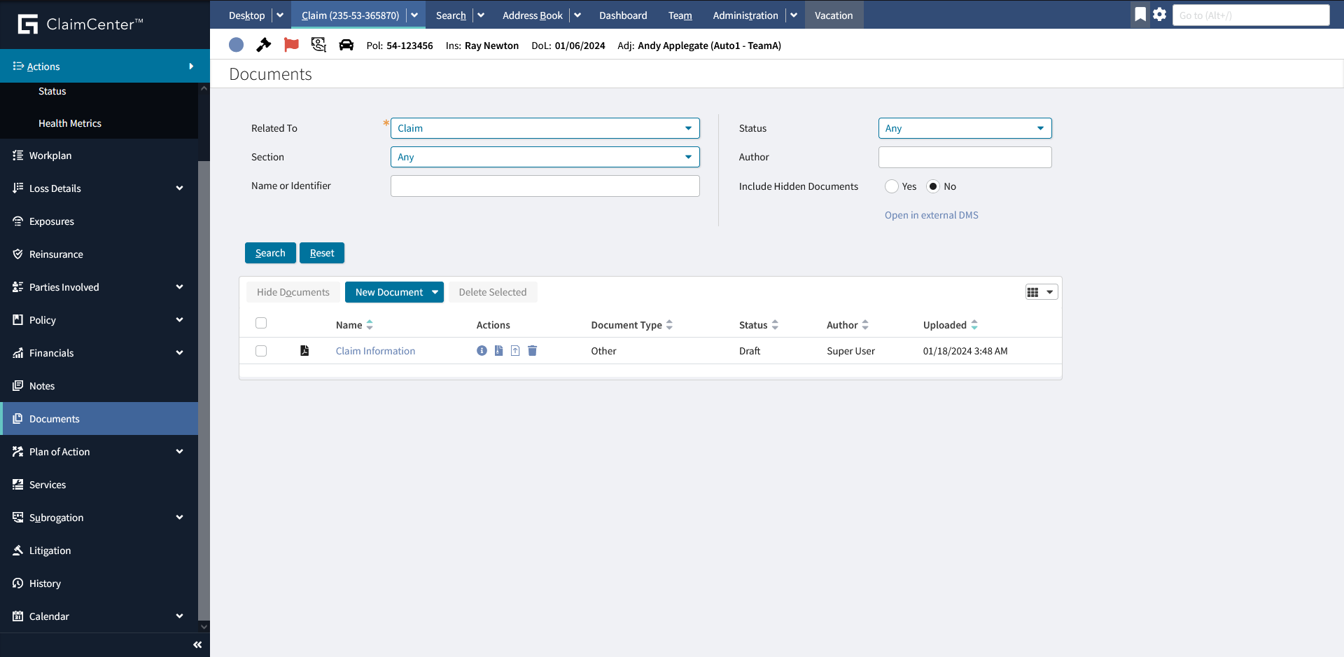 Guidewire ClaimCenter
