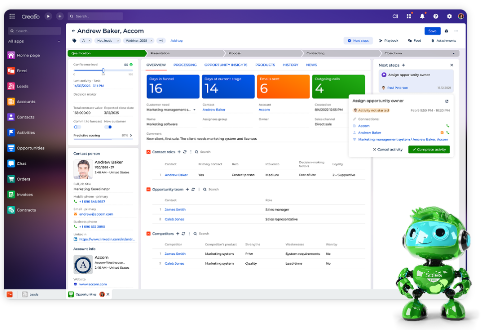 Creatio Pharma CRM Software