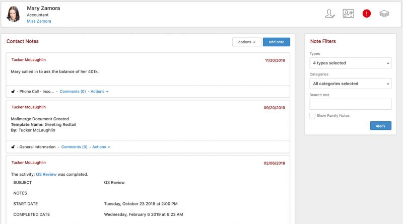 Redtail CRM For Financial Advisors