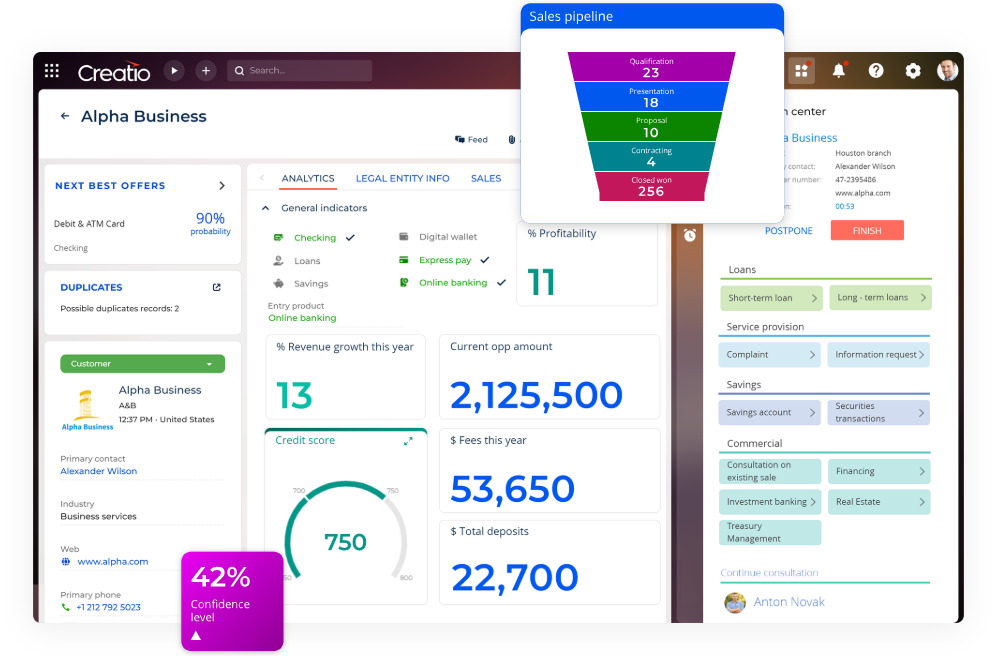 Creatio Mortgage CRM