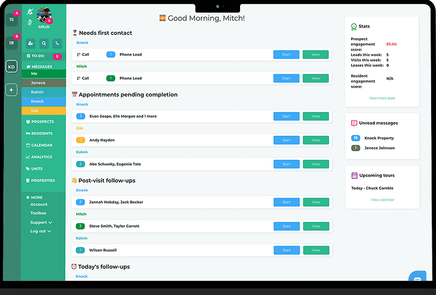 Knock Property Management CRM