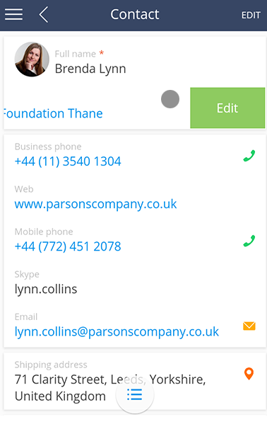 Creatio Mobile CRM Interface