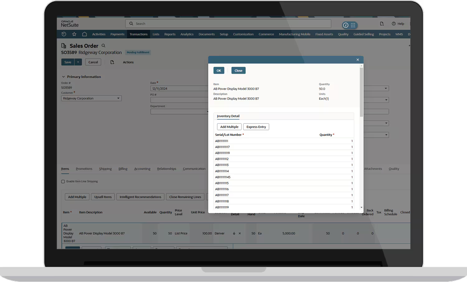 Oracle NetSuite