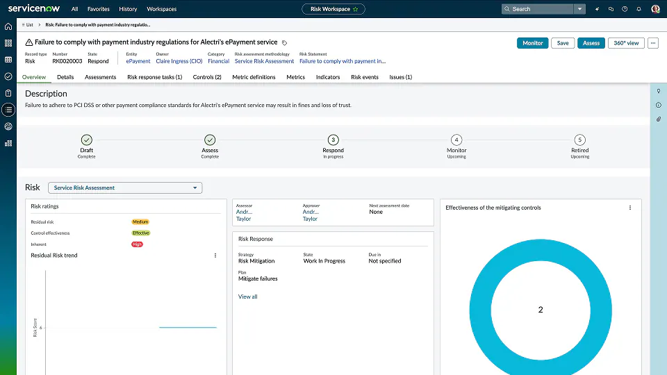 ServiceNow Compliance Management Software