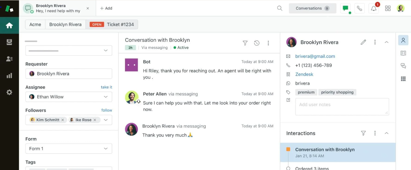 Zendesk Customer Service AI Platform