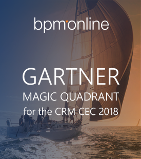 Bpm’online recognized in 2018 Gartner Magic Quadrant for CRM Customer Engagement Center