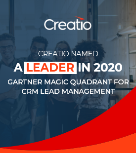 Creatio Named a Leader in the 2020 Gartner Magic Quadrant for CRM Lead Management