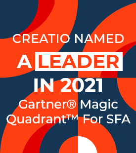 Creatio Named a Leader in the 2021 Gartner® Magic Quadrant™ for Sales Force Automation for the Third Year in a Row 
