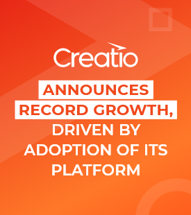 Creatio Announces Record Growth, Driven by Adoption of its Platform to Automate Industry Workflows and CRM with No-Code