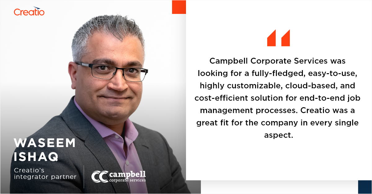 Campbell Corporate Services utilizes Creatio to deliver exceptional services to Australian property owners