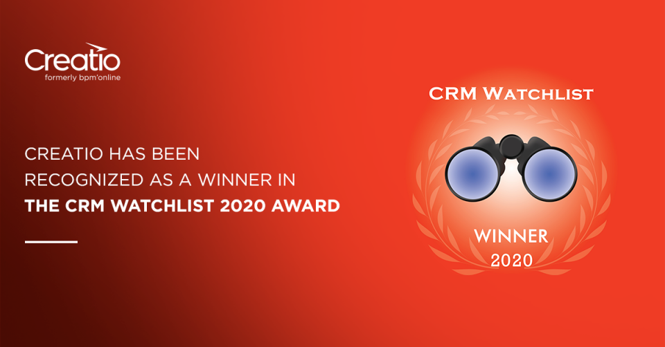 CRM Watchlist 2020 award