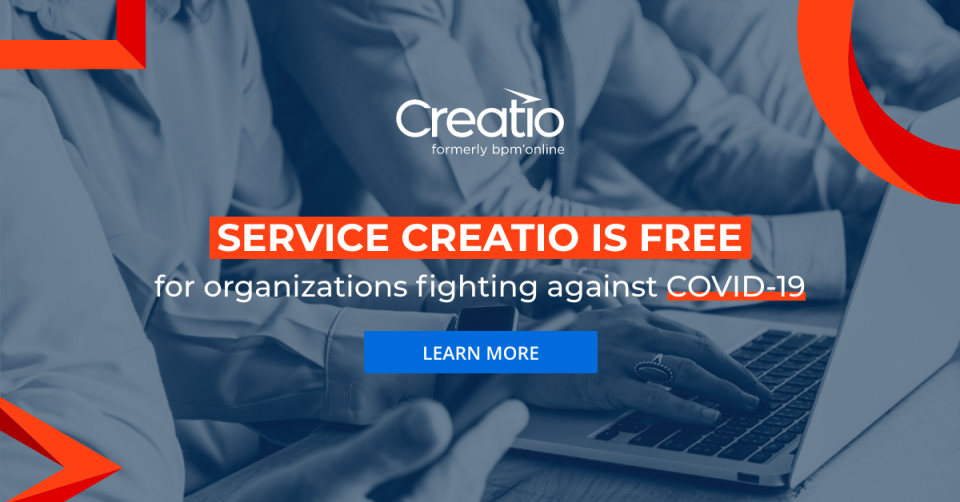 Creatio Offers its Products for Free to Organizations Fighting Against COVID-19