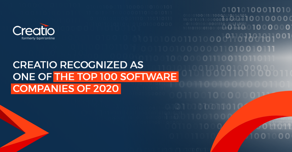 Creatio is Recognized among the Top 100 Software Companies of 2020 