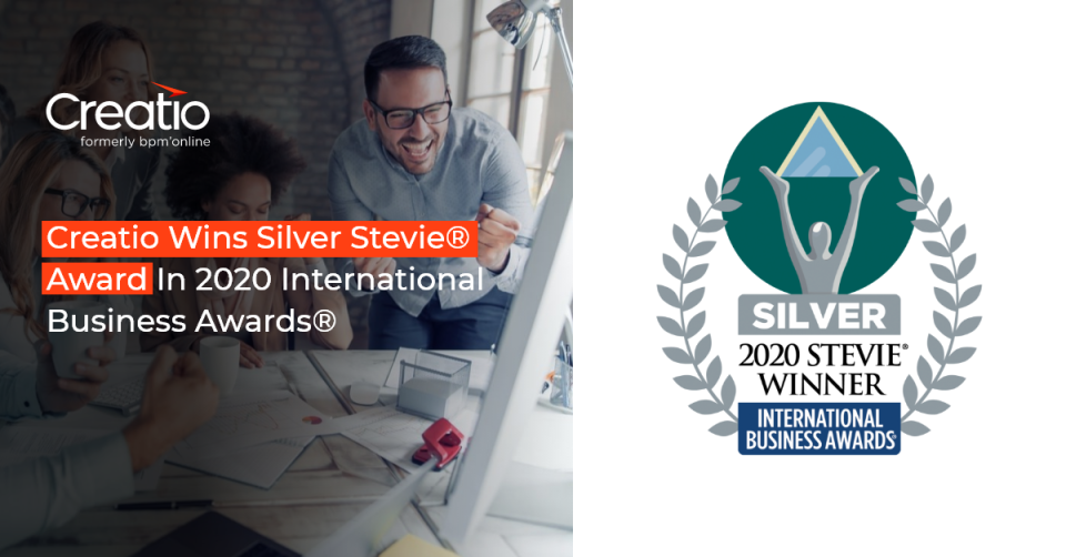 Creatio Wins Silver Stevie® Award In 2020 International Business Awards®