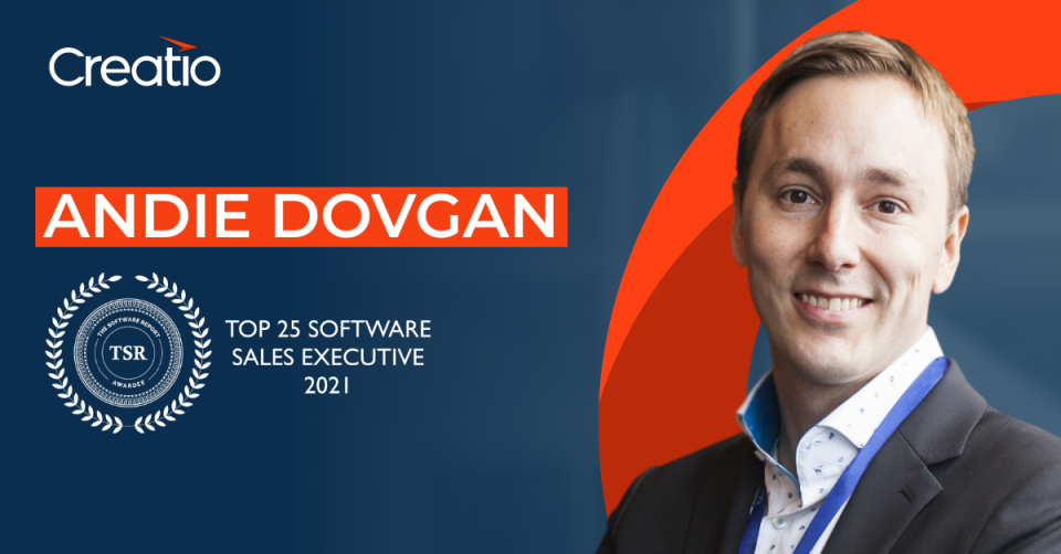 Creatio’s CSO, Global Markets, Andie Dovgan, Named Top 25 Software Sales Executives of 2021   