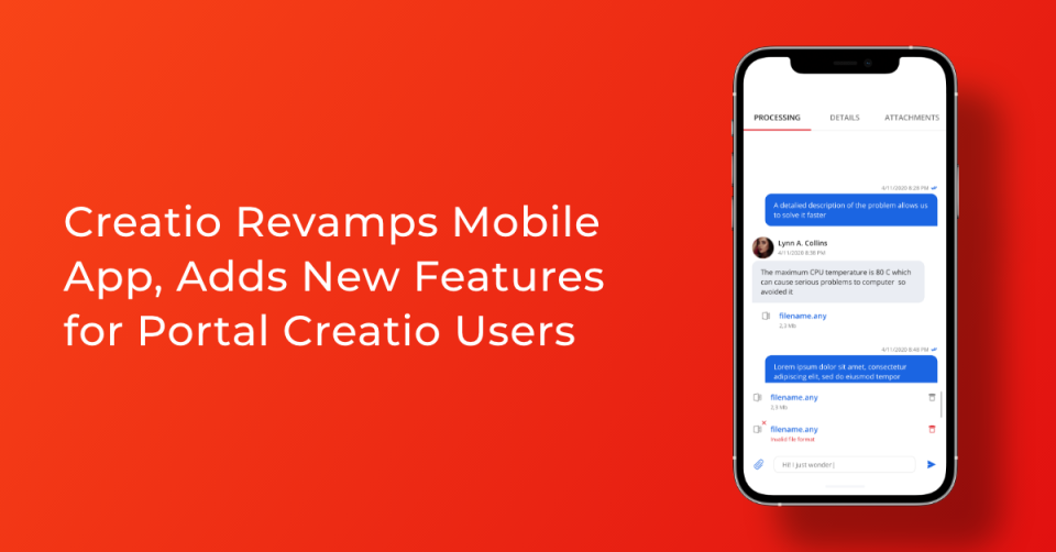 Creatio Revamps Mobile App, Adds New Features for Portal Creatio Users to Help Businesses Boost Customer Experience on the Go 
