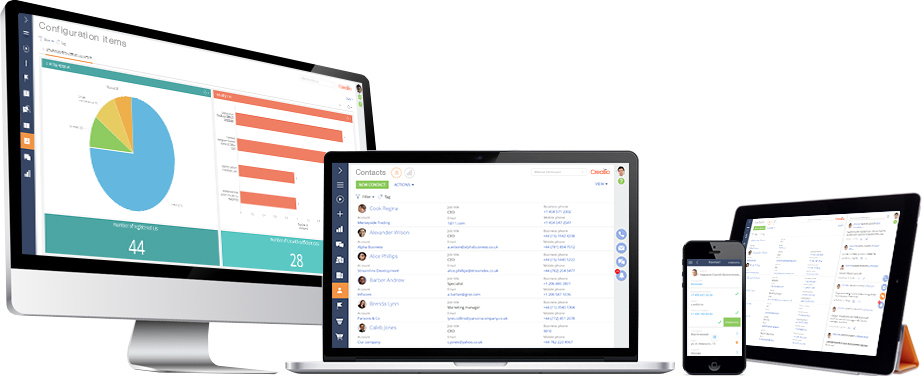 Service CRM Creatio on desktop, laptop, tablet, mobile Service CRM Creatio on desktop, laptop, tablet, mobile